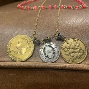 Theodora & Callum Coin Necklace Chain Lucky Seven All Seeing Eye